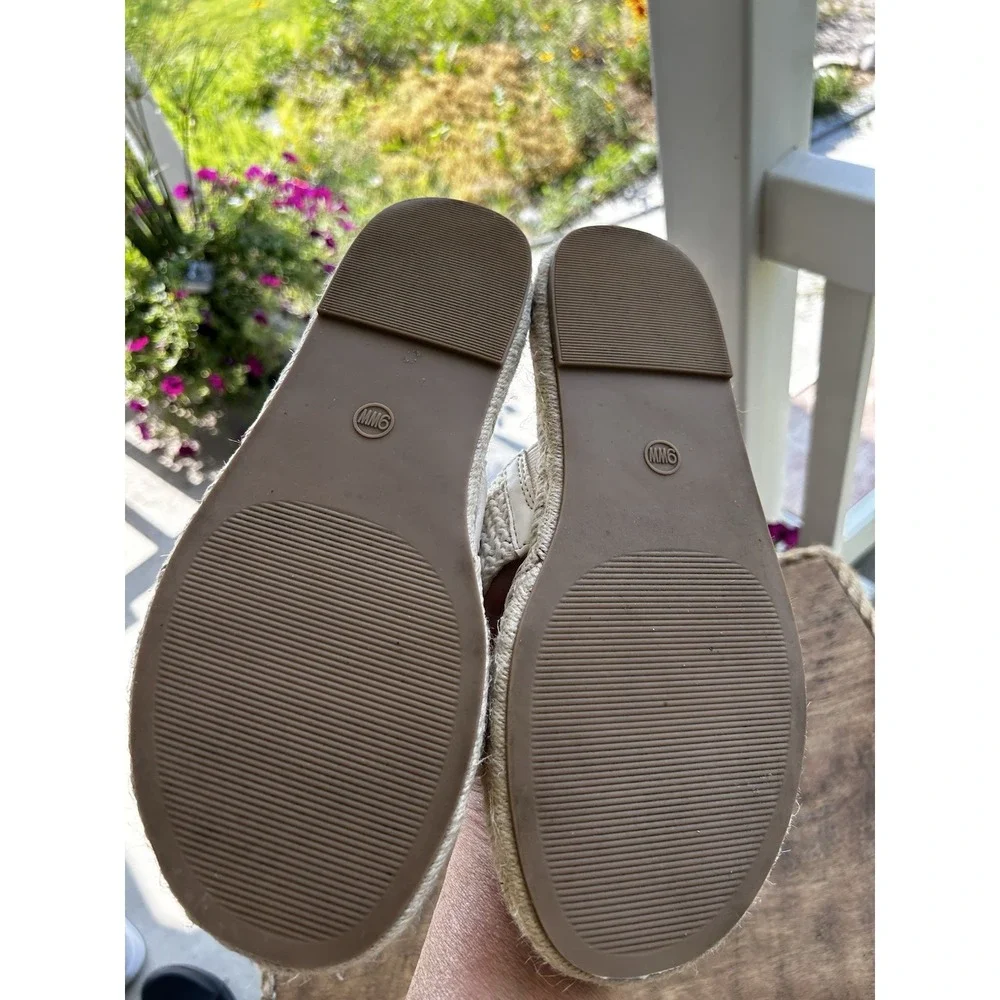 Torrid Women's 9W Ivory Knit Espadrille Platform Slide Sandals Wide Width